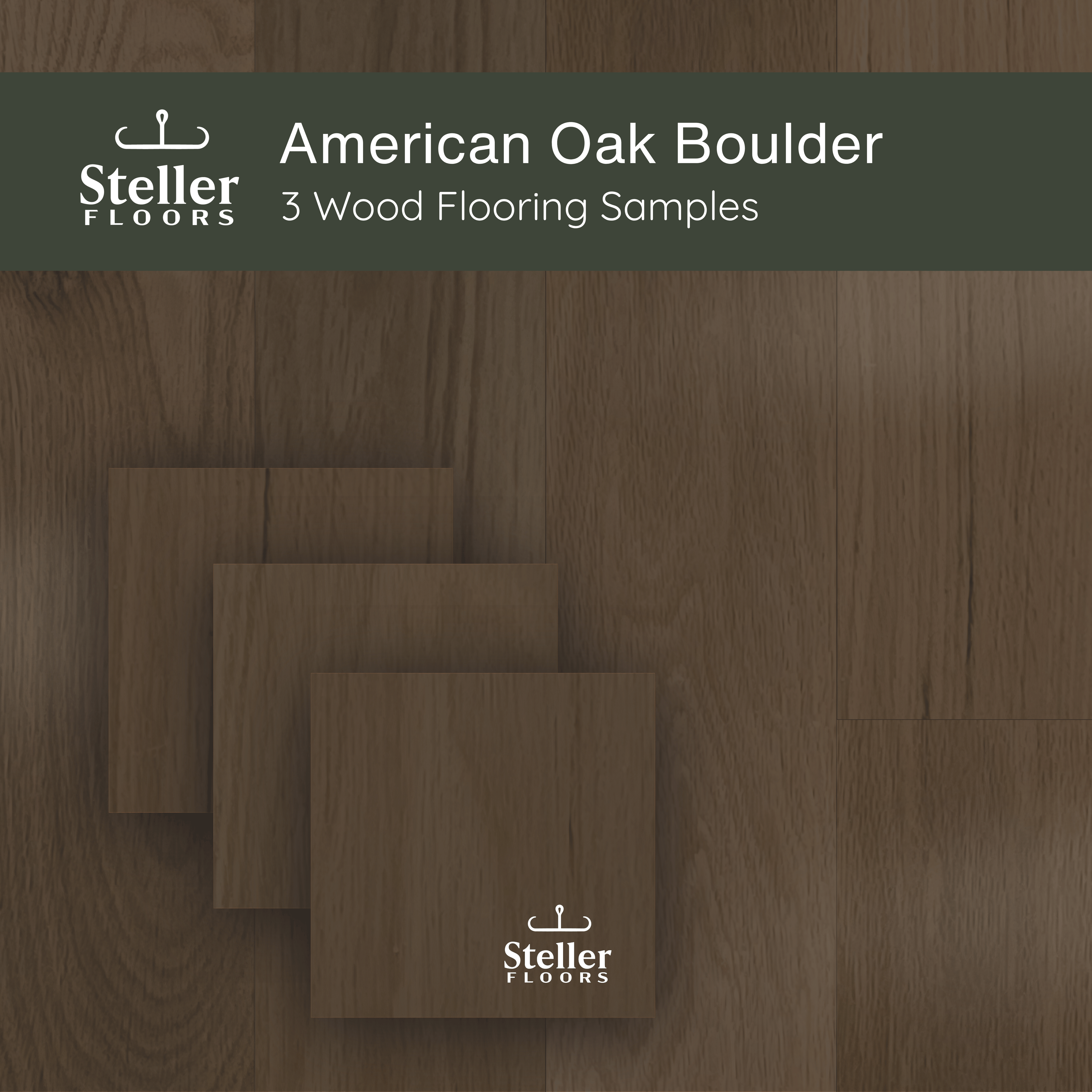 American Oak Boulder by Steller Floors - Sample 3-Pack - Includes Clips & Free Shipping