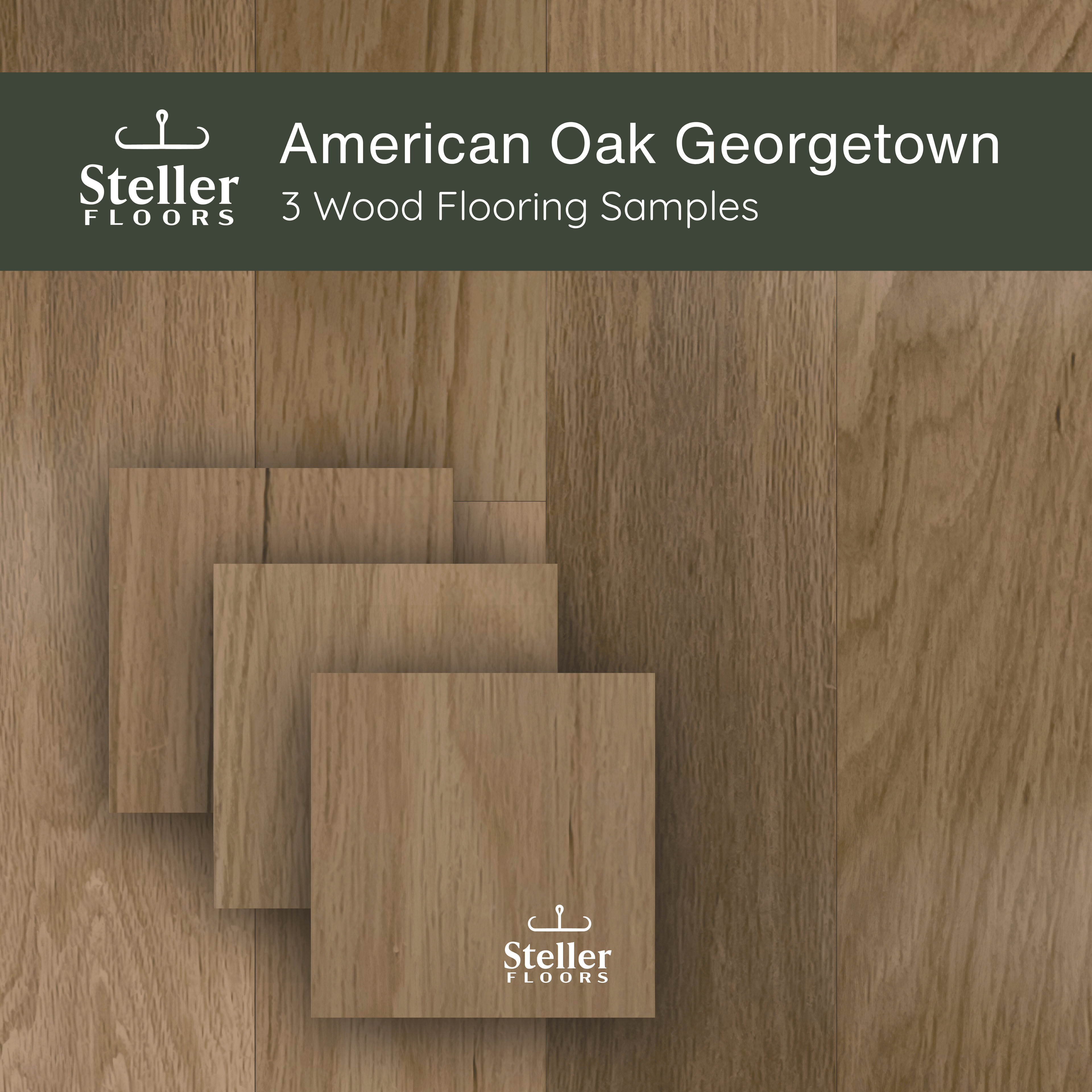 American Oak Georgetown by Steller Floors - Sample 3-Pack - Includes Clips & Free Shipping