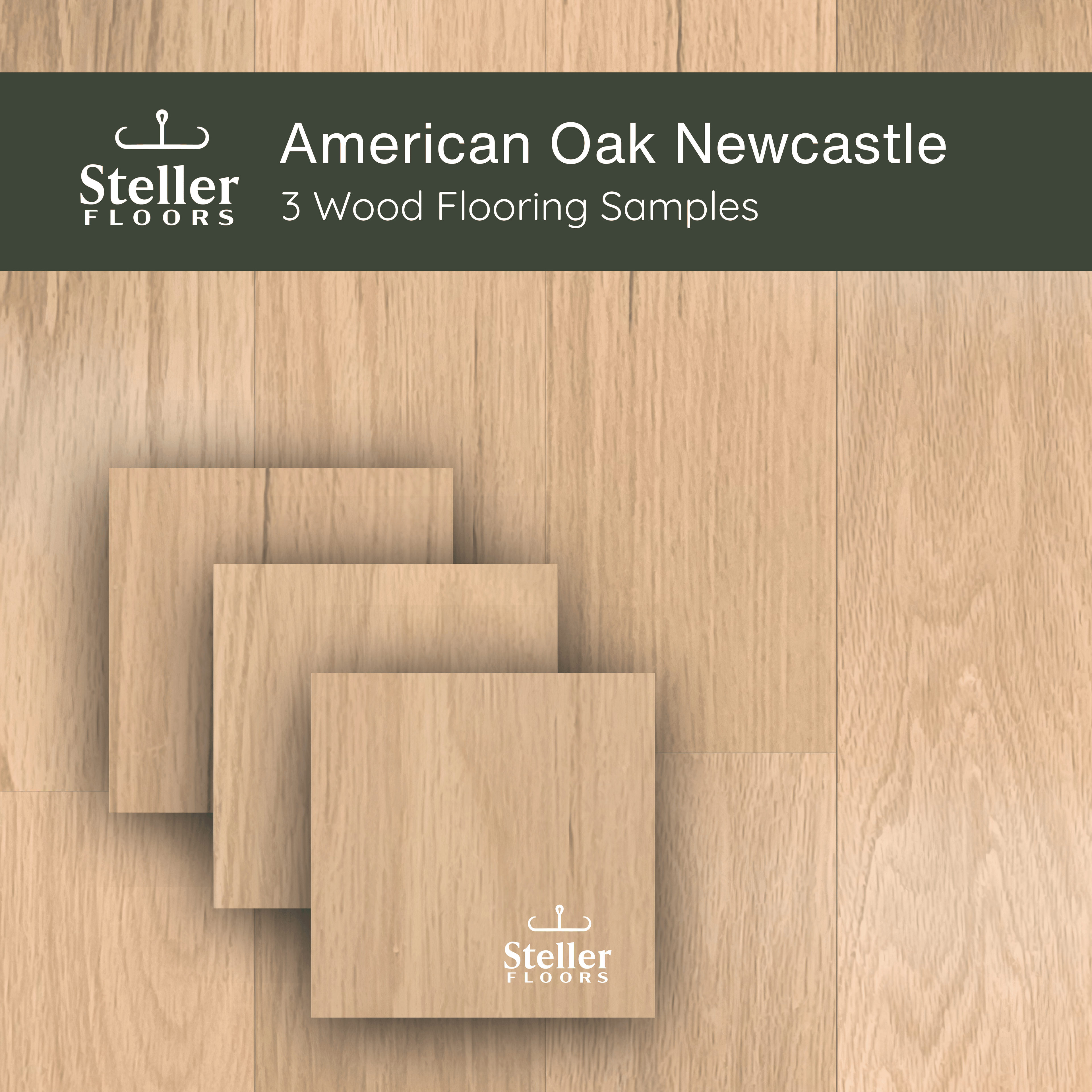 America Oak Newcastle by Steller Floors - Sample 3-Pack - Includes Clips & Free Shipping