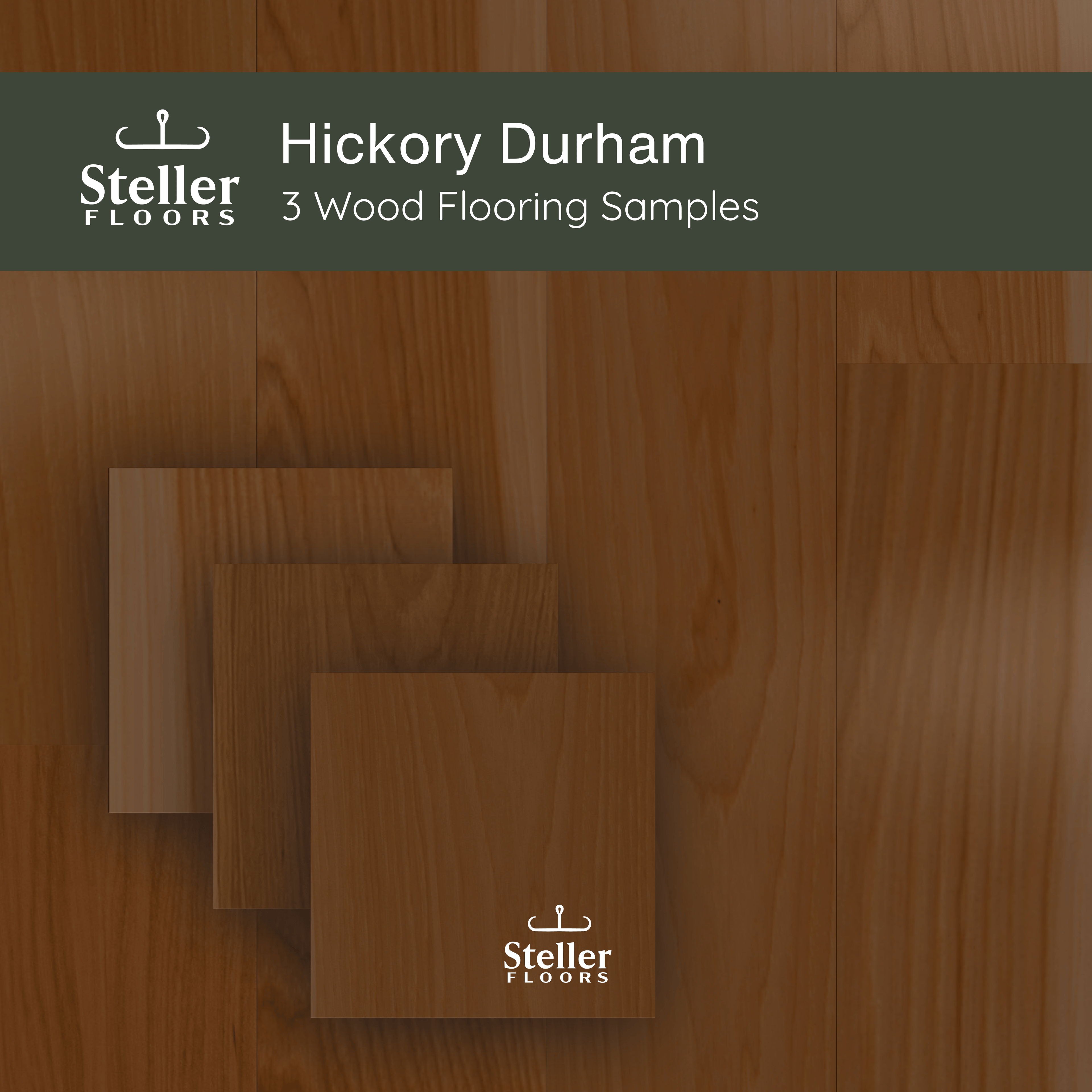 Hickory Durham by Steller Floors - Sample 3-Pack - Includes Clips & Free Shipping