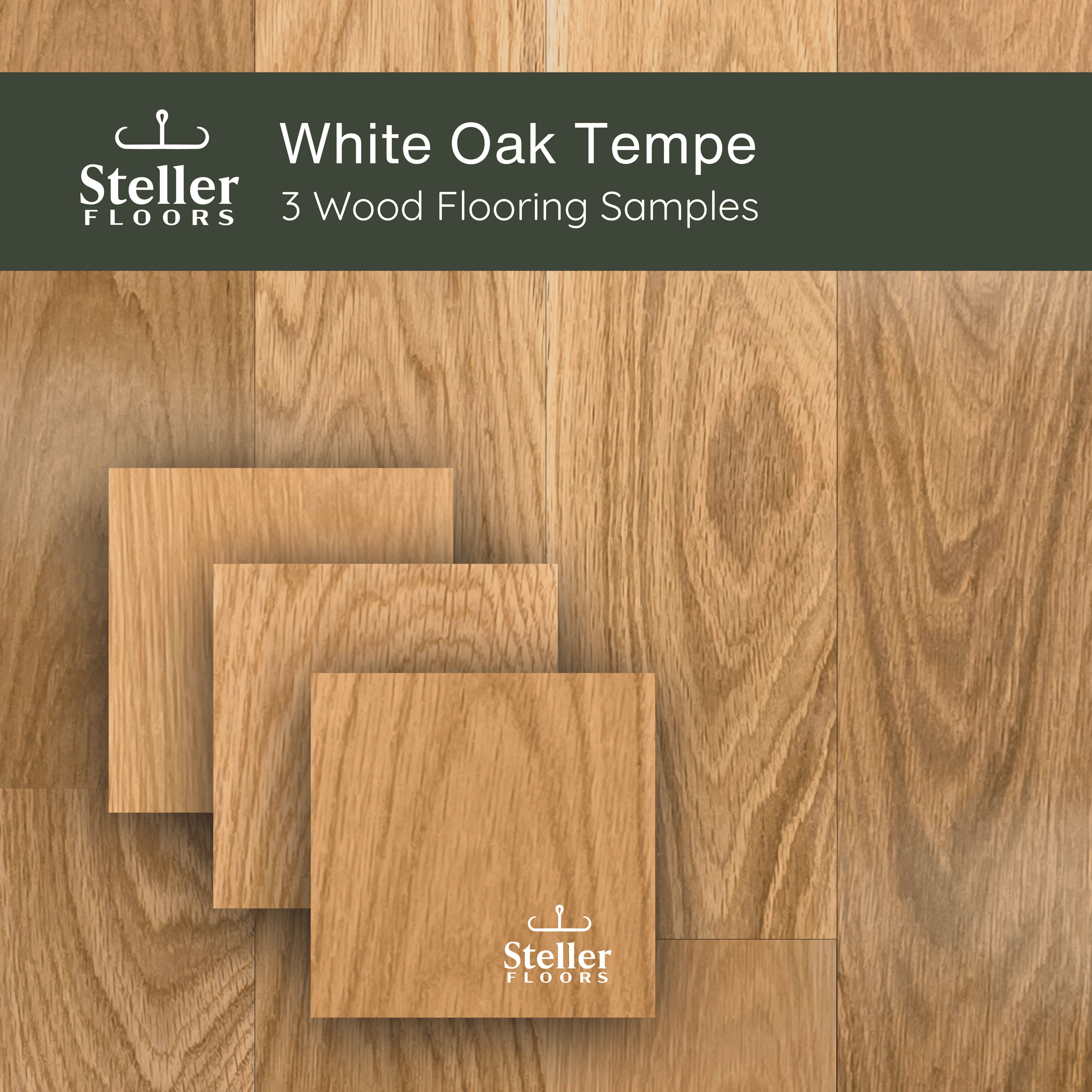 White Oak Tempe by Steller Floors - Sample 3-Pack - Includes Clips & Free Shipping