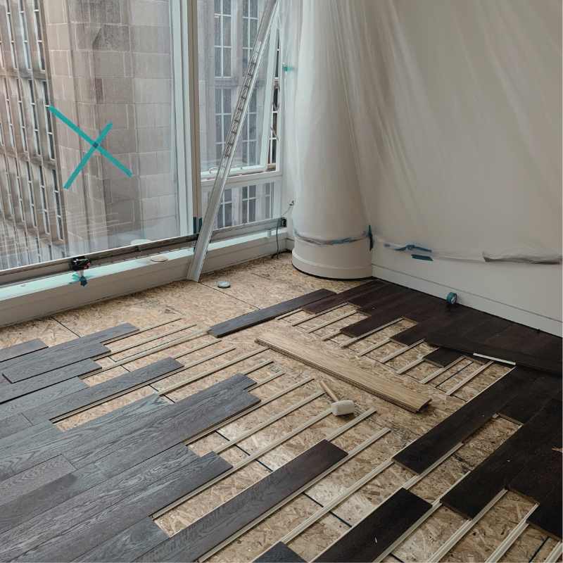 A Steller Solid Wood Floor is installed in a New York City Highrise Condo