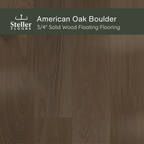 American Oak Boulder by Steller Floors - 3/4" Solid Wood Floating System & Free Shipping