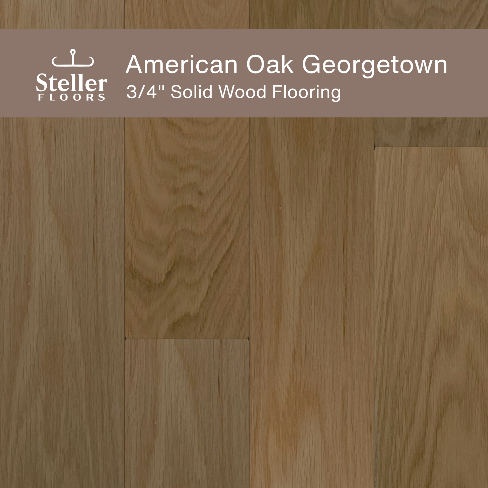 Steller Floors - 3/4" Solid Wood Floating Flooring - American Oak Georgetown