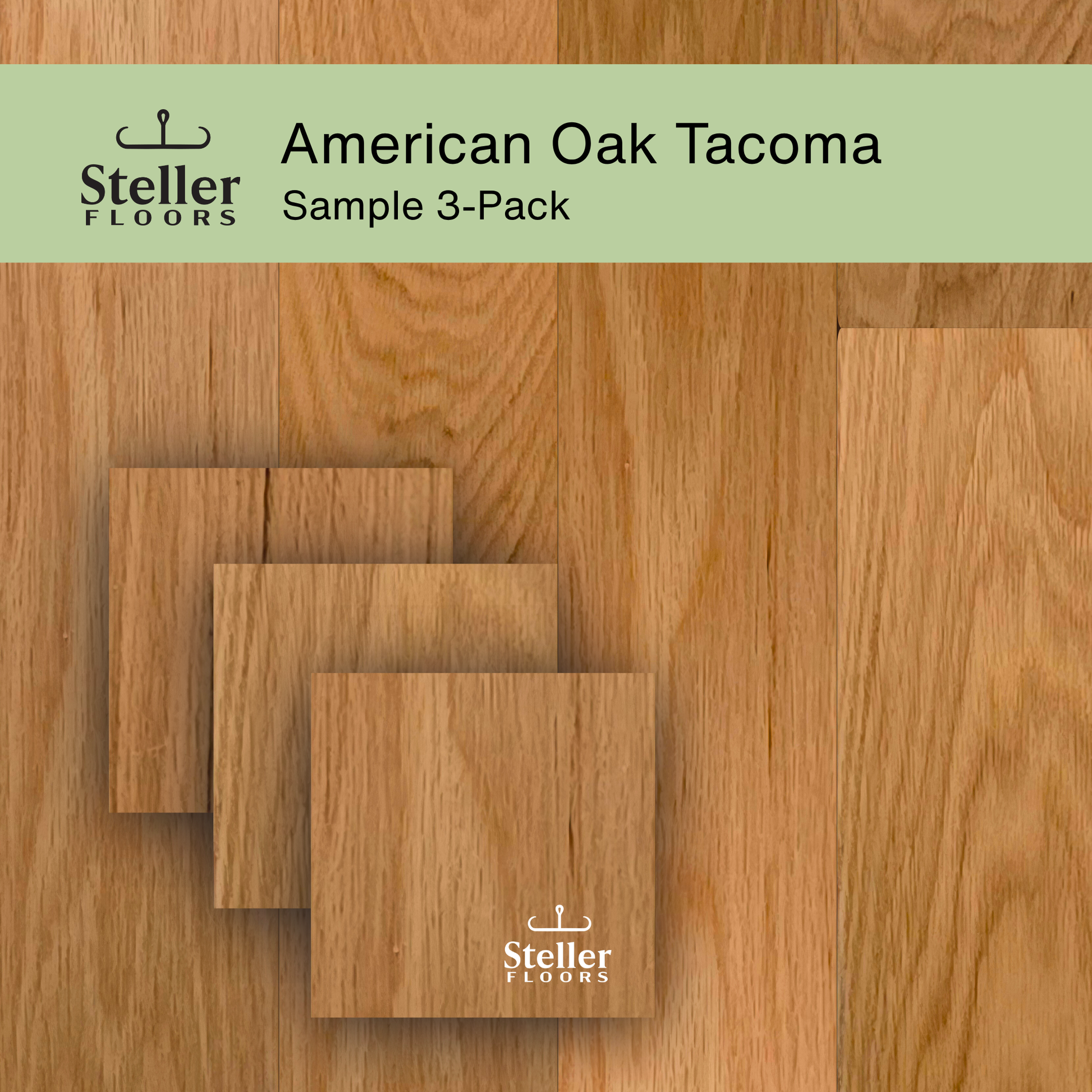 Steller Floors Sample 3-Pack - American Oak Tacoma