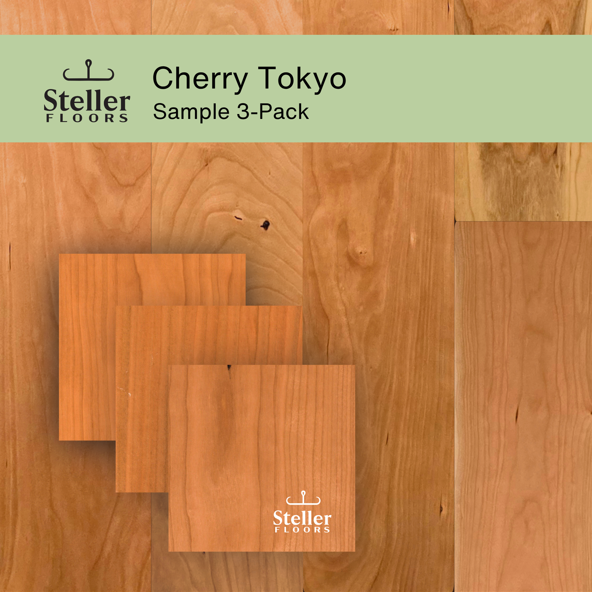 Steller Floors Sample 3-Pack - Cherry Tokyo