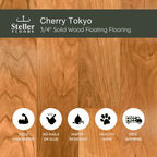 Cherry Tokyo by Steller Floors - 3/4" Solid Wood Floating System & Free Shipping