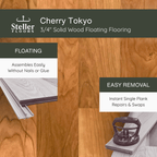 Cherry Tokyo by Steller Floors - 3/4" Solid Wood Floating System & Free Shipping
