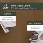 Hard Maple Dublin by Steller Floors - 3/4" Solid Wood Floating System & Free Shipping