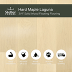 Hard Maple Laguna by Steller Floors - 3/4" Solid Wood Floating System & Free Shipping