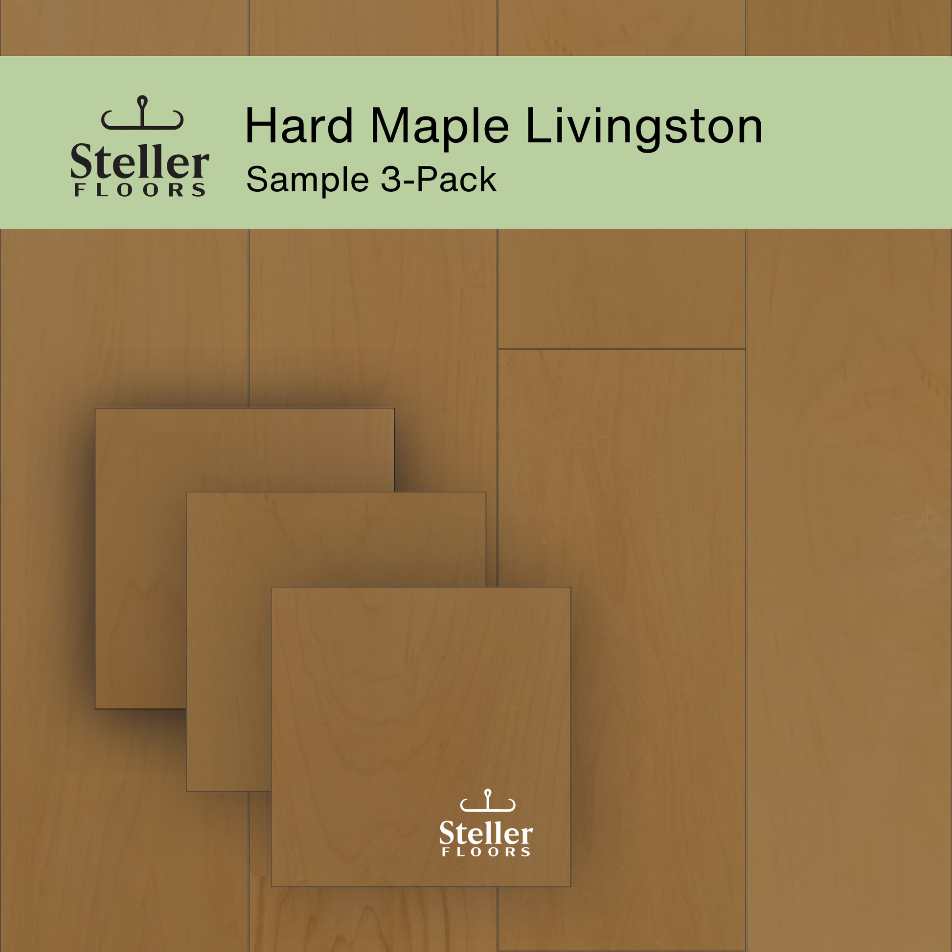 Steller Floors Sample 3-Pack - Hard Maple Livingston