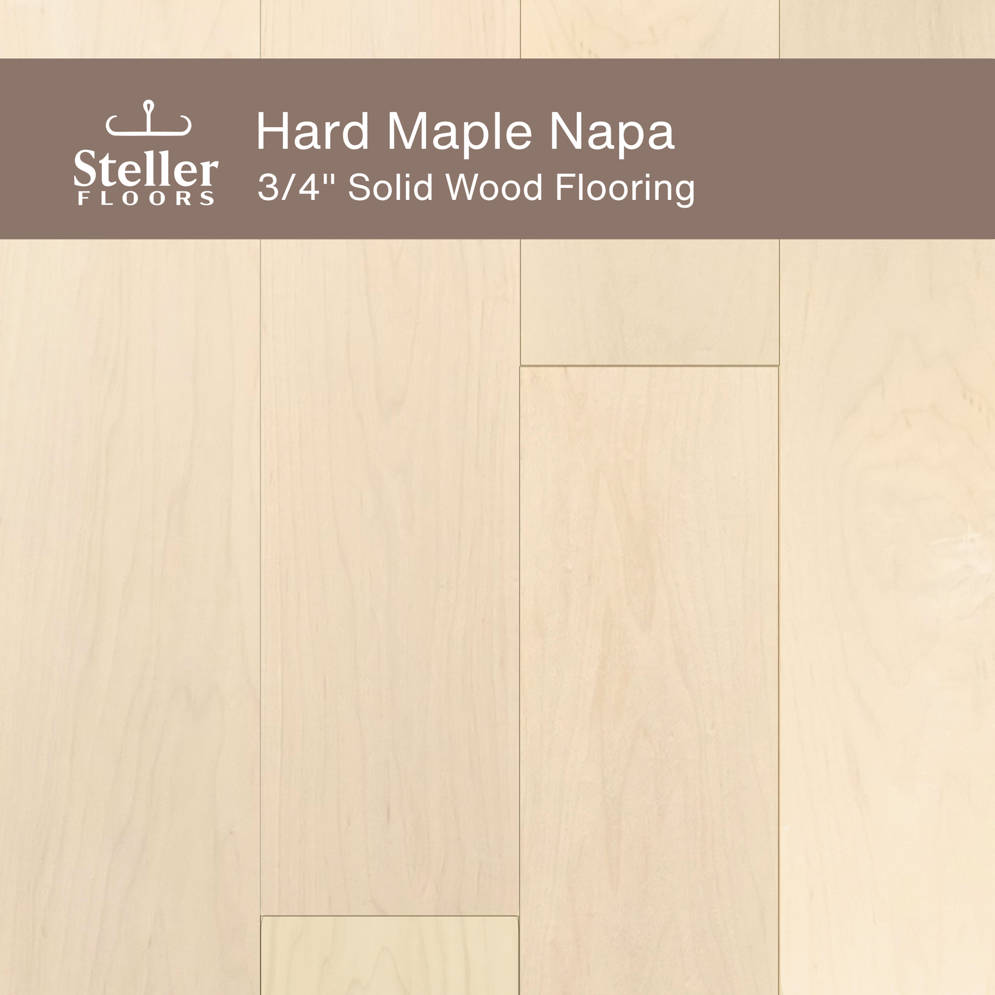 Steller Floors - 3/4" Solid Wood Floating Flooring - Hard Maple Napa