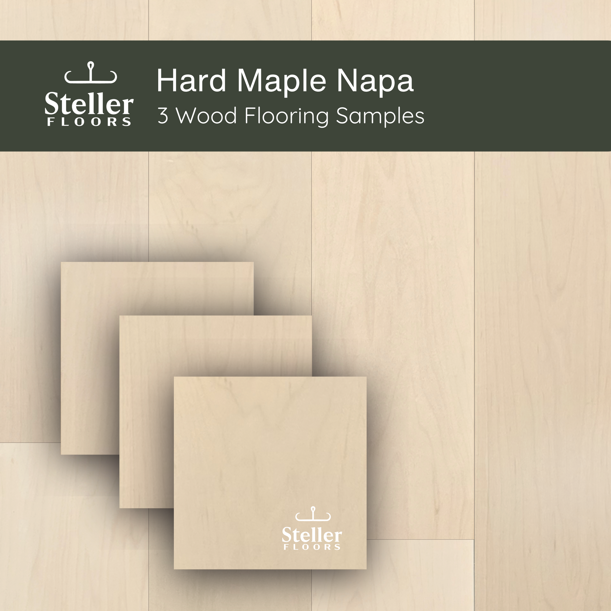 Hard Maple Napa by Steller Floors - Sample 3-Pack - Includes Clips & Free Shipping