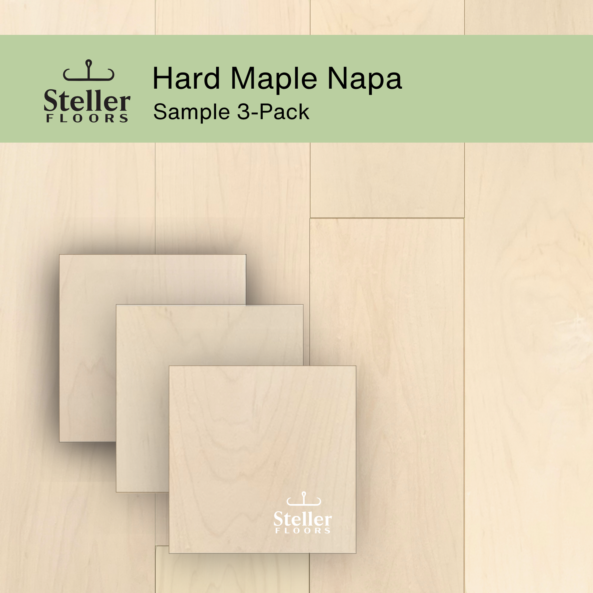 Steller Floors Sample 3-Pack - Hard Maple Napa