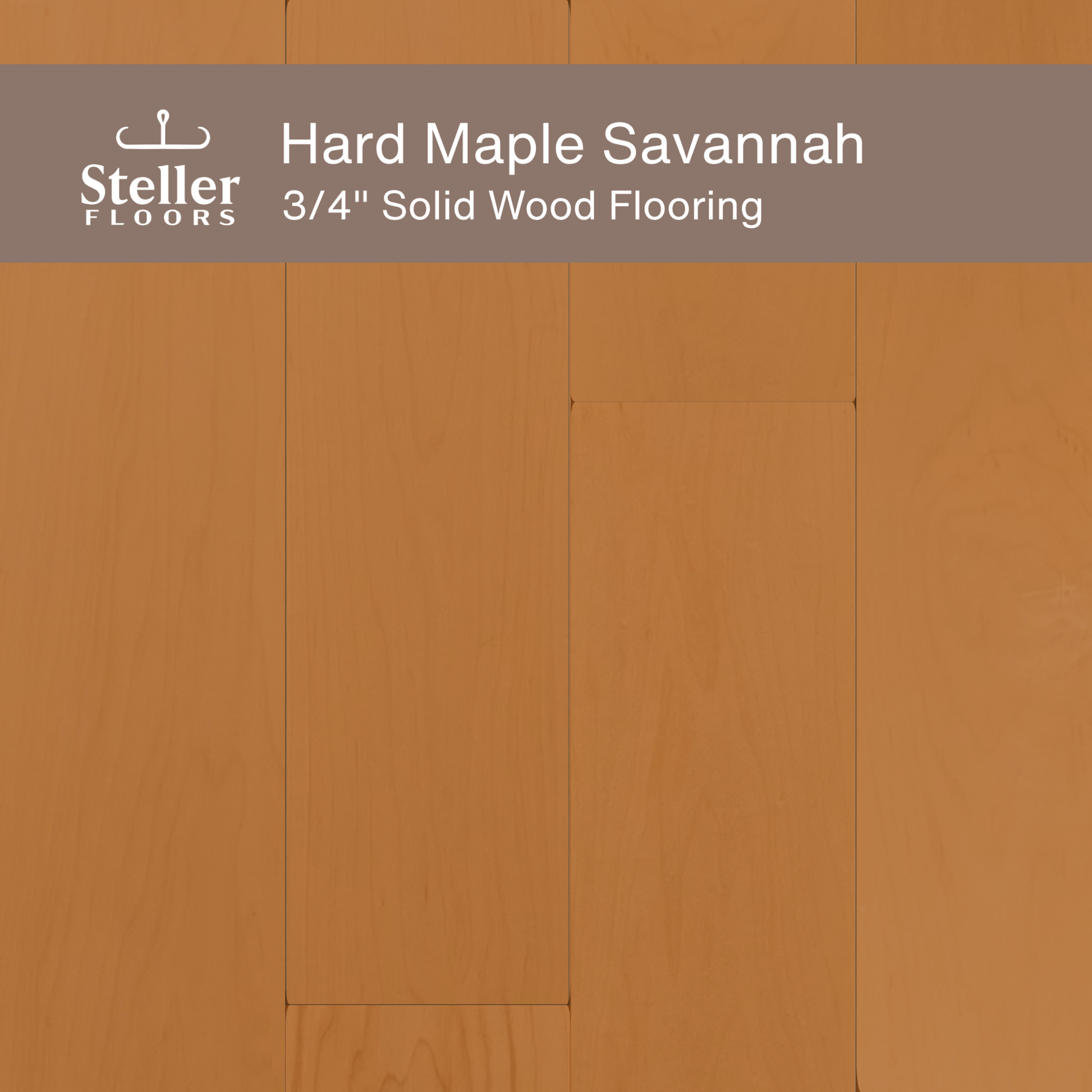Steller Floors 3/4" Solid Wood Floating Flooring, Hard Maple Savannah, warm ruddy tones.