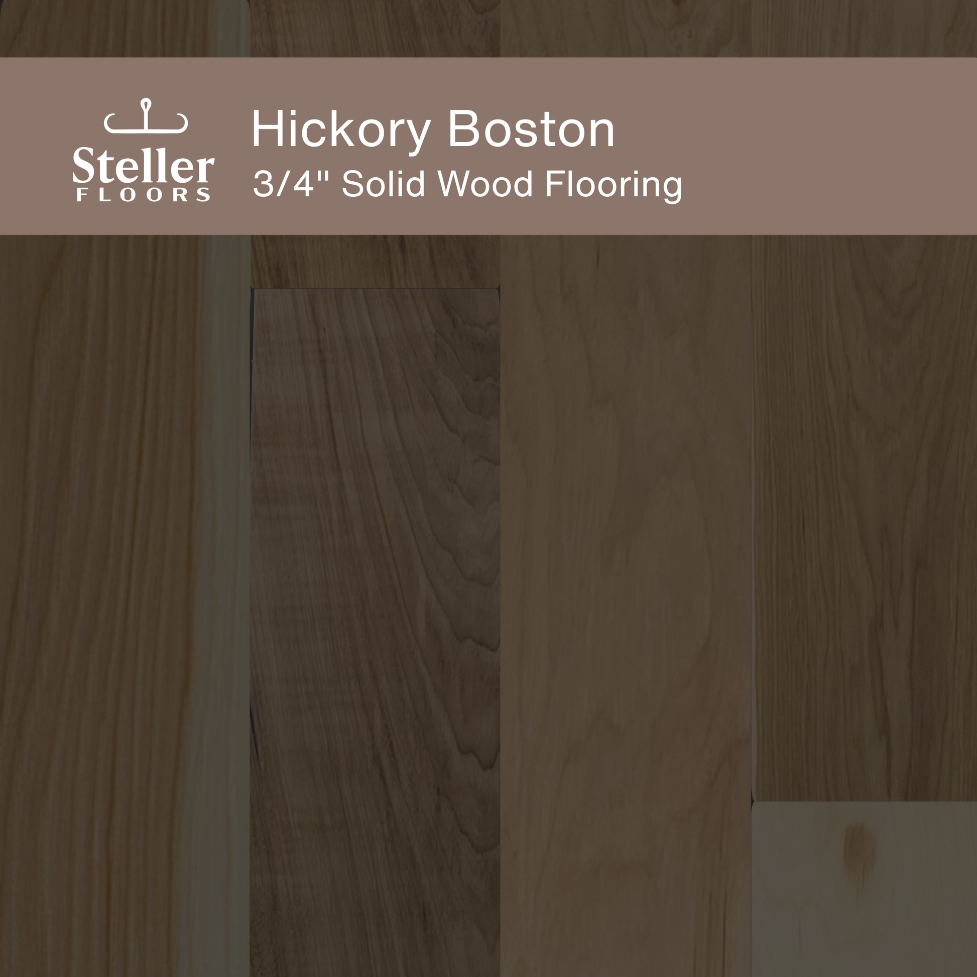 Steller Floors - 3/4" Solid Wood Floating Flooring - Hickory Boston