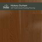 Hickory Durham by Steller Floors - 3/4" Solid Wood Floating System & Free Shipping