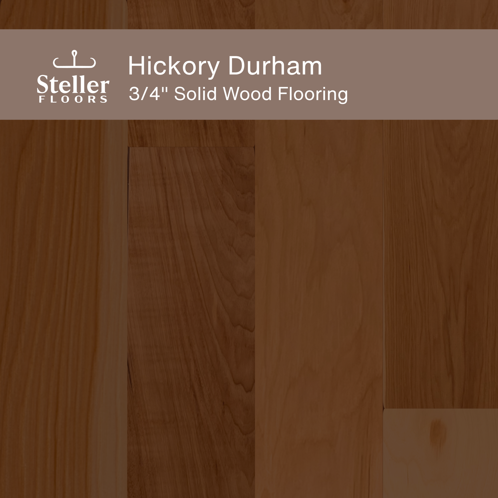 Steller Floors - 3/4" Solid Wood Floating Flooring - Hickory Durham