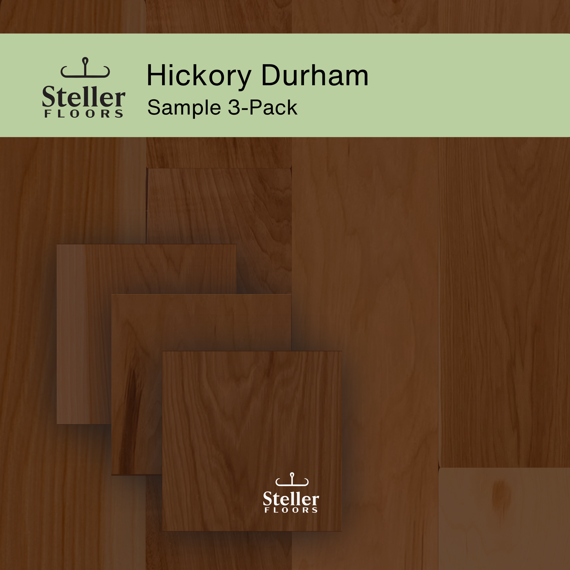 Steller Floors Sample 3-Pack - HIckory Durham