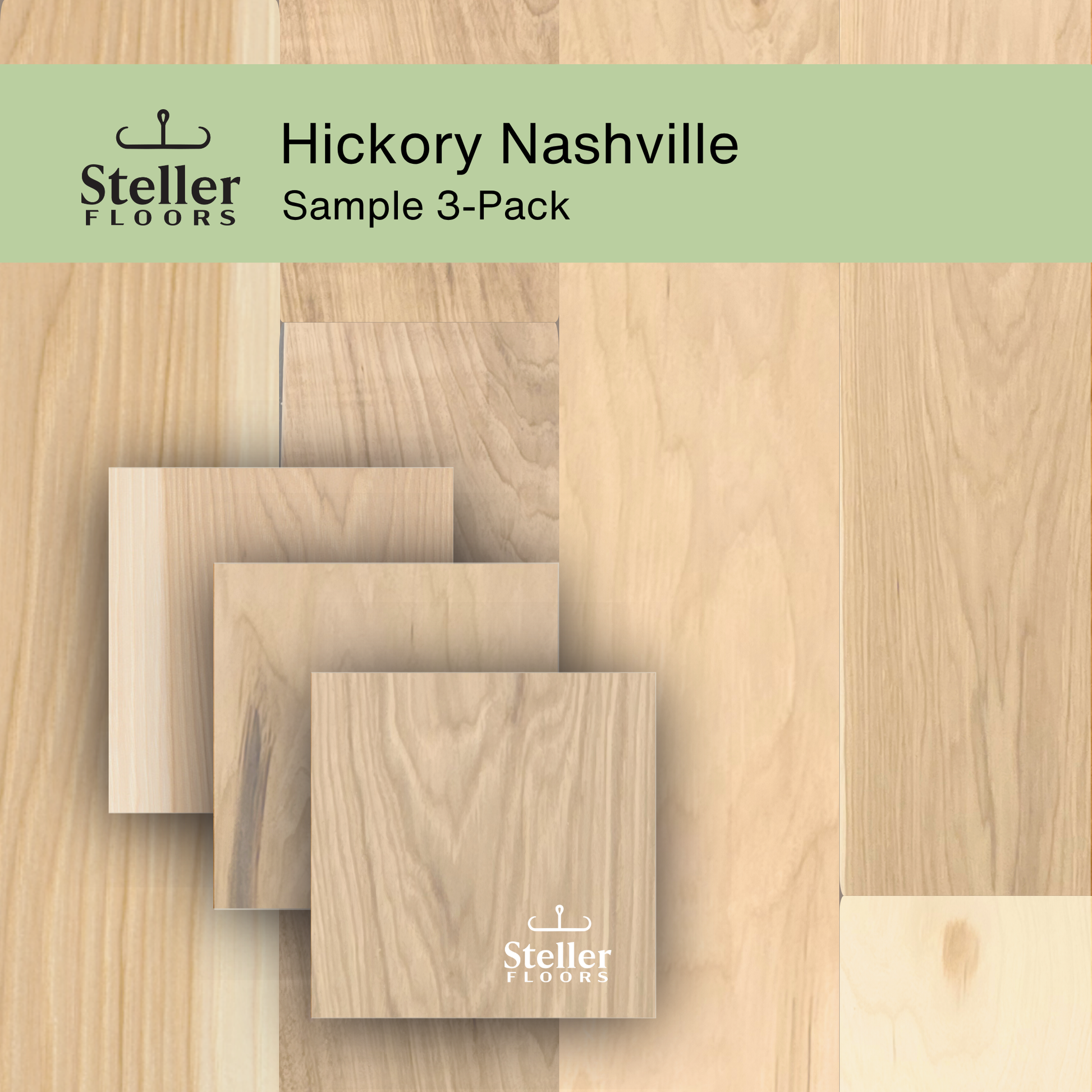 Steller Floors Sample 3-Pack - Hickory Nashville
