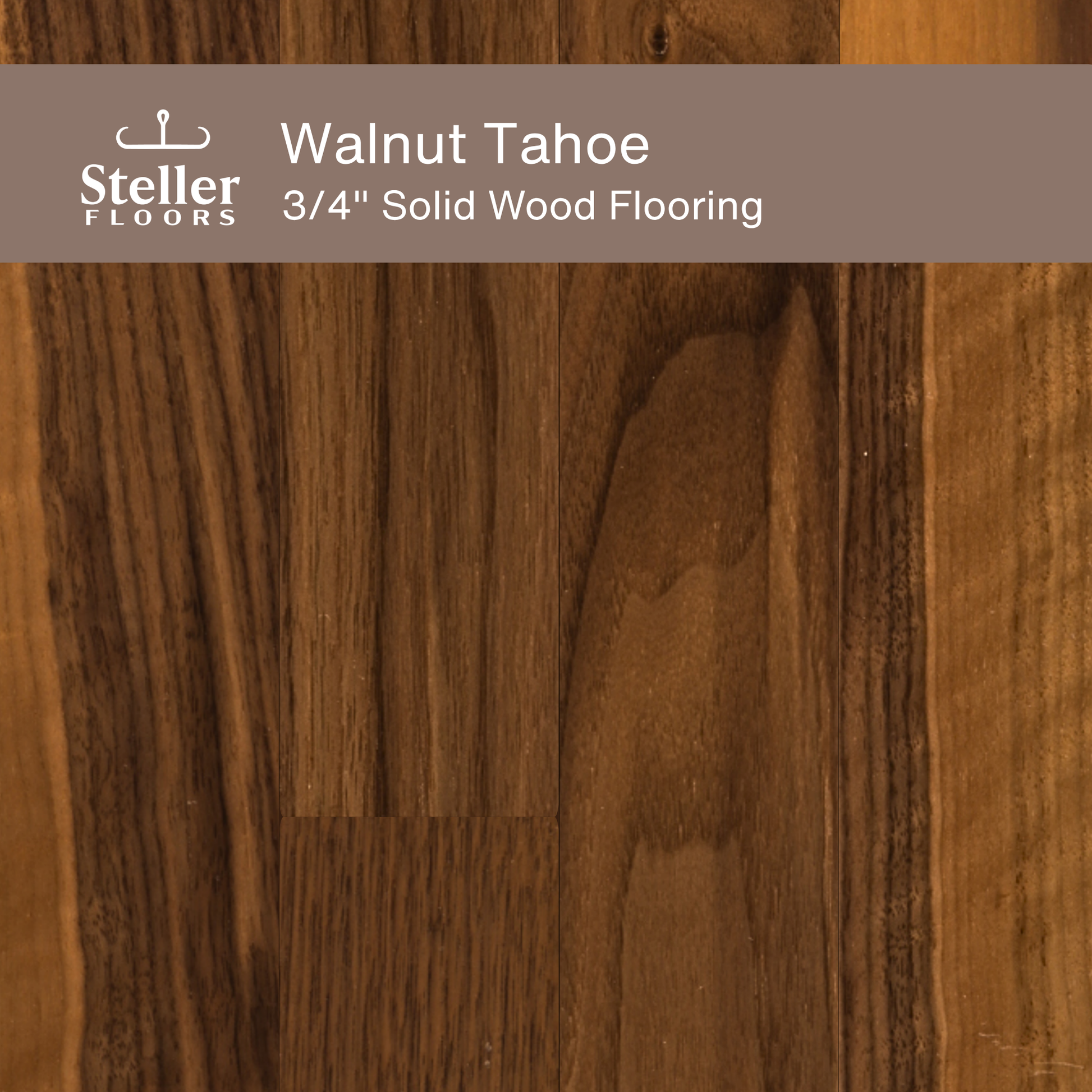 Steller Floors - 3/4" Solid Wood Floating Flooring - Walnut Tahoe