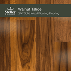 Walnut Tahoe by Steller Floors - 3/4" Solid Wood Floating System & Free Shipping