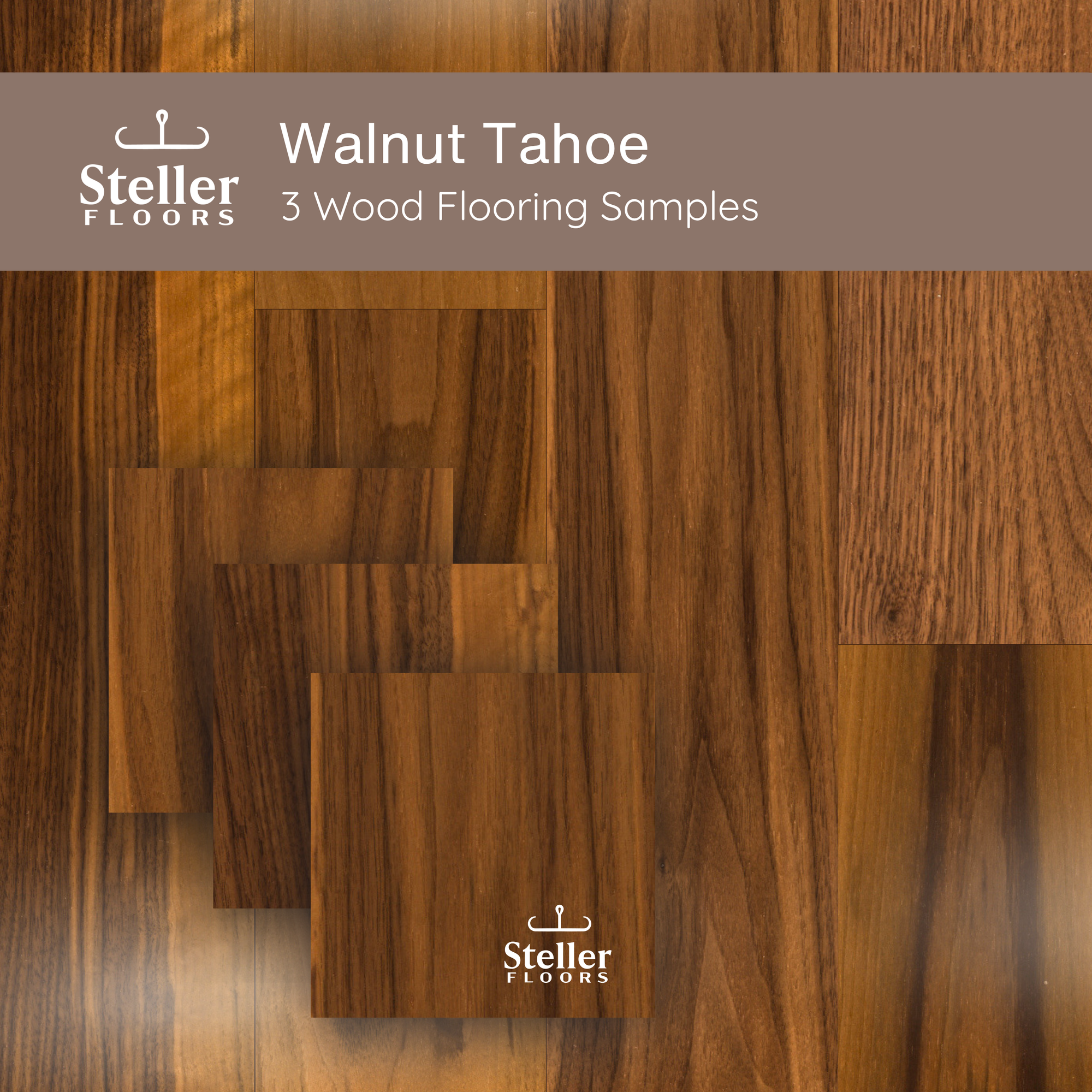 Walnut Tahoe by Steller Floors - Sample 3-Pack - Includes Clips & Free Shipping
