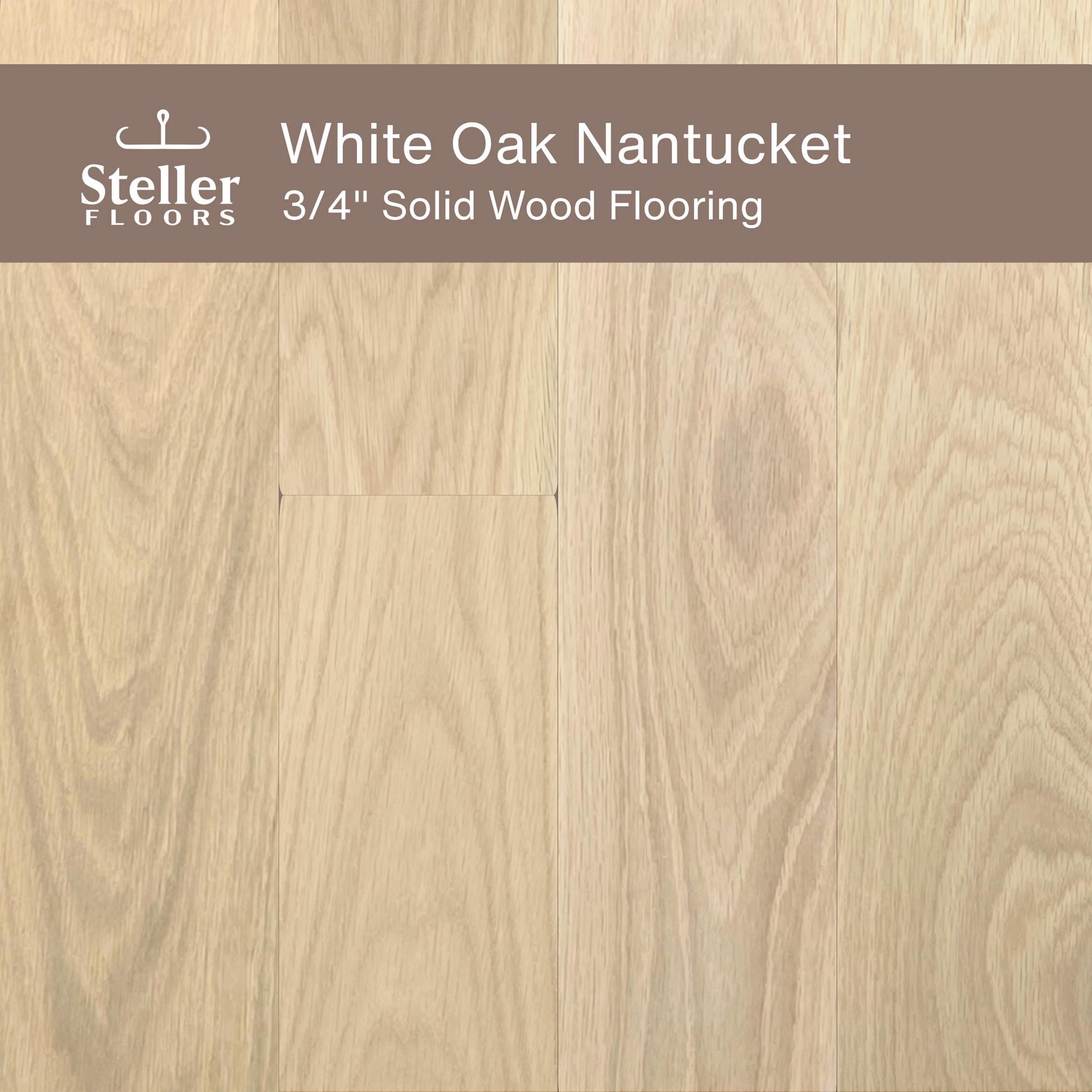 Steller Floors - 3/4" Solid Wood Floating Flooring - White Oak Nantucket