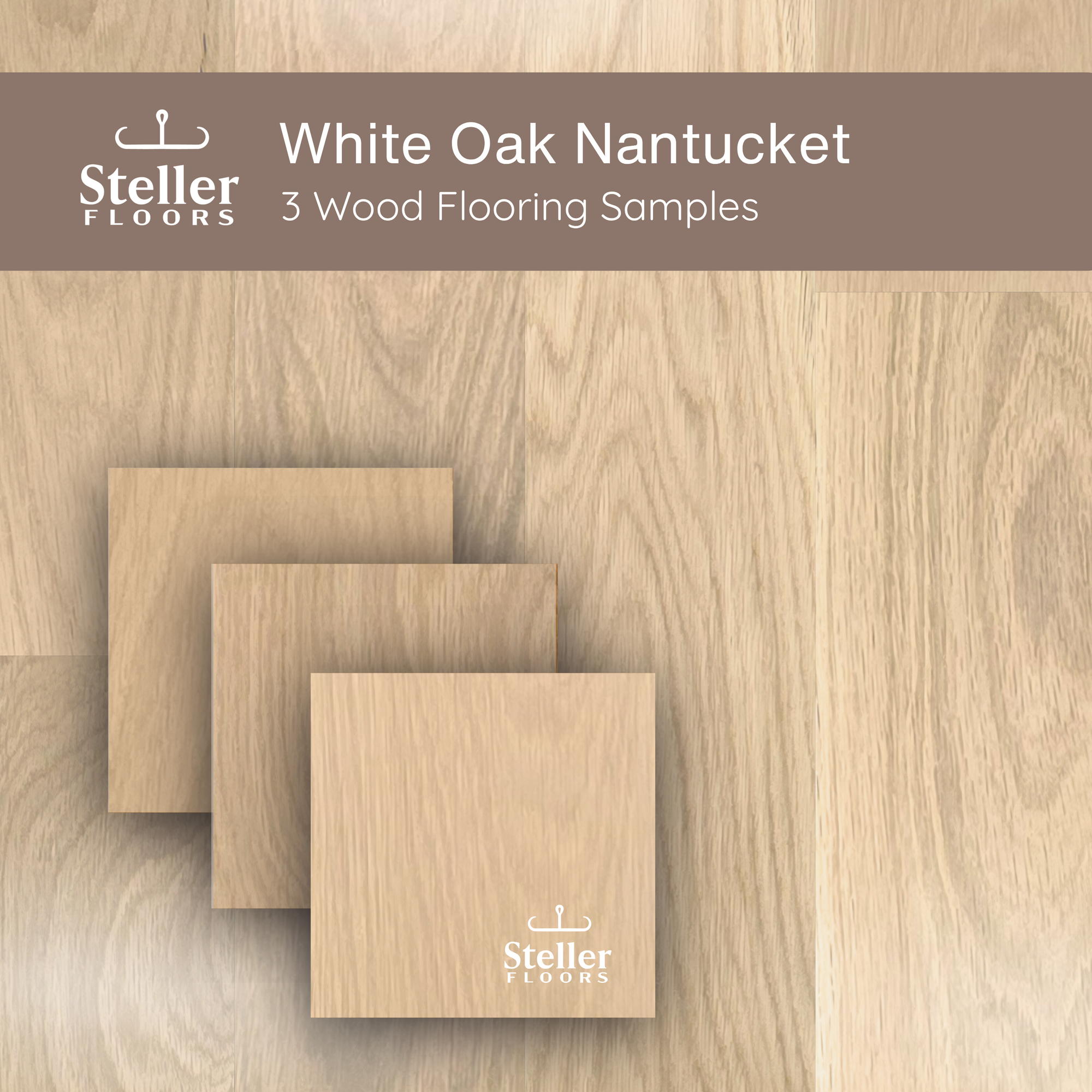 White Oak Nantucket by Steller Floors - Sample 3-Pack - Includes Clips & Free Shipping