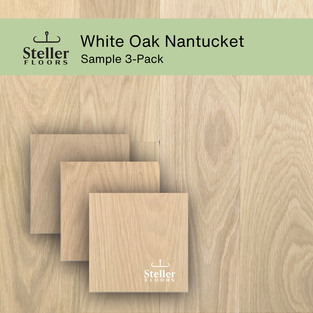 Steller Floors Sample 3-Pack - White Oak Nantucket