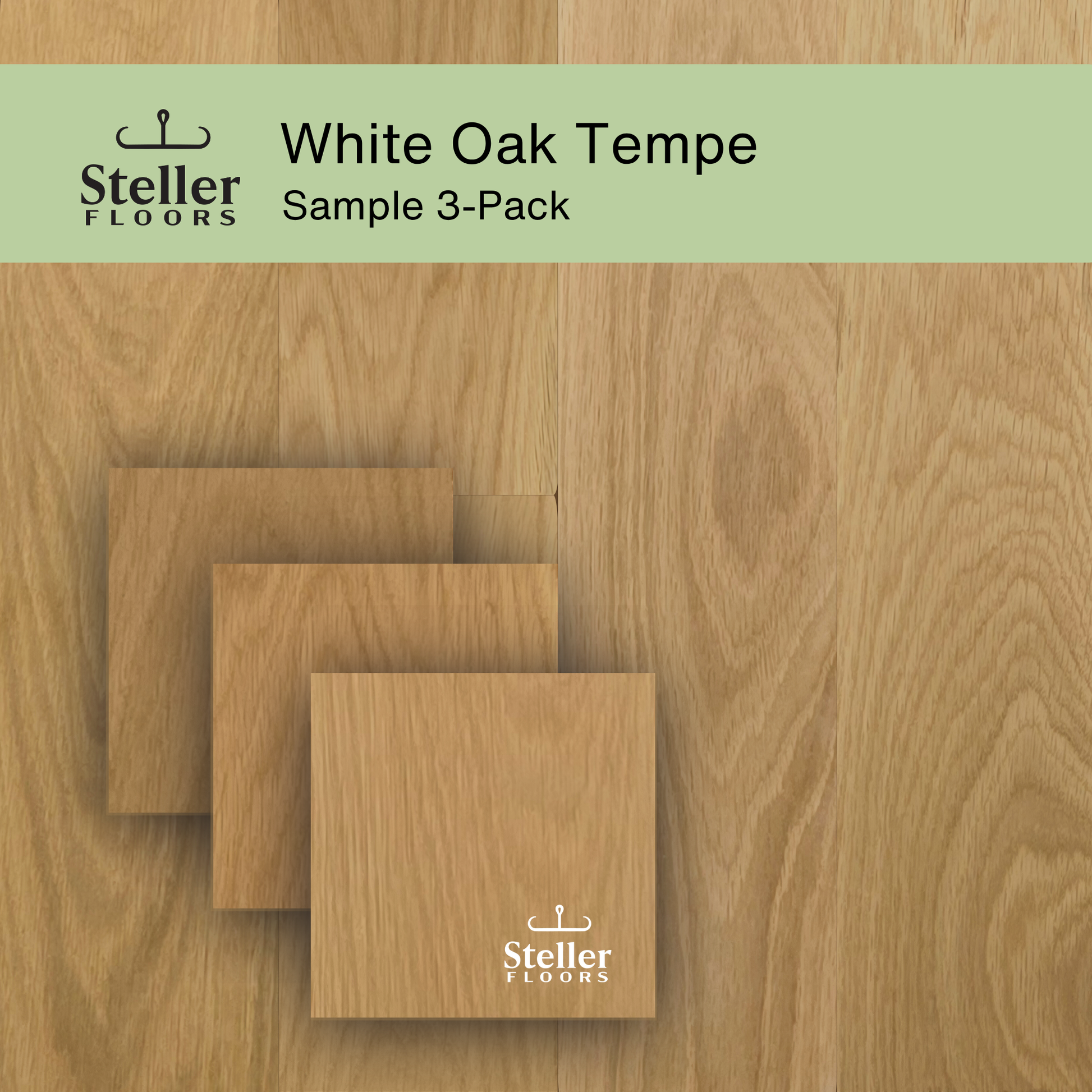 Steller Floors Sample 3-Pack - White Oak Tempe