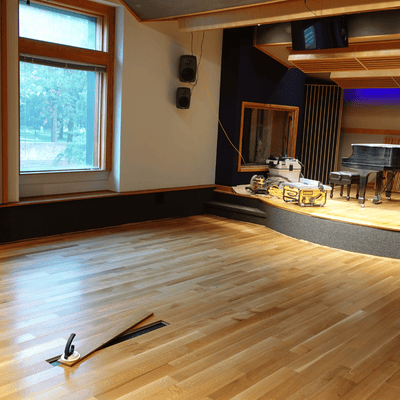 Steller Quincy White Oak in Music School Performance Studio - Easy Single Plank Repairs 2